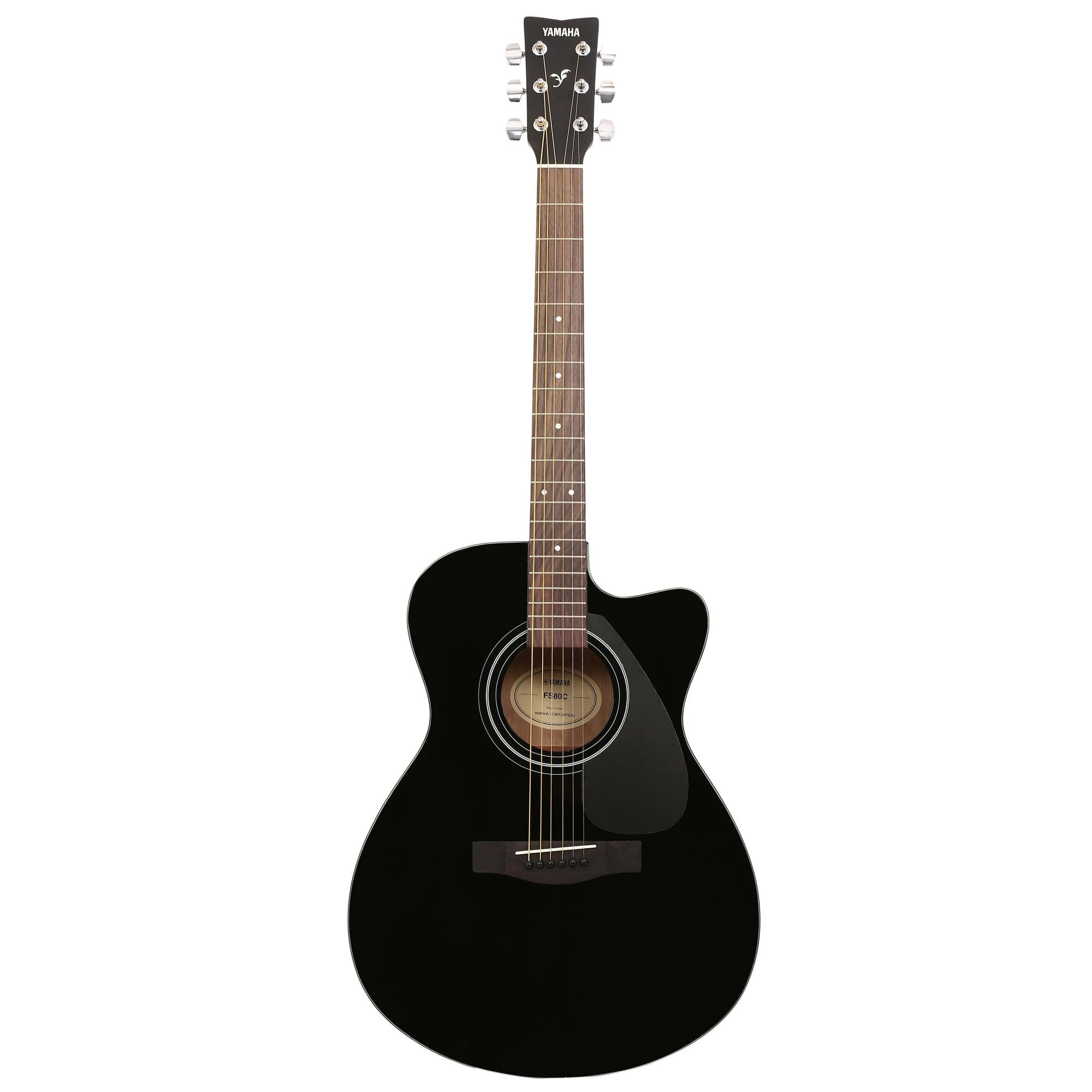 YAMAHA FS80C BLACK CONCERT CUTAWAY GUITAR Acoustic Steel-String Guitars