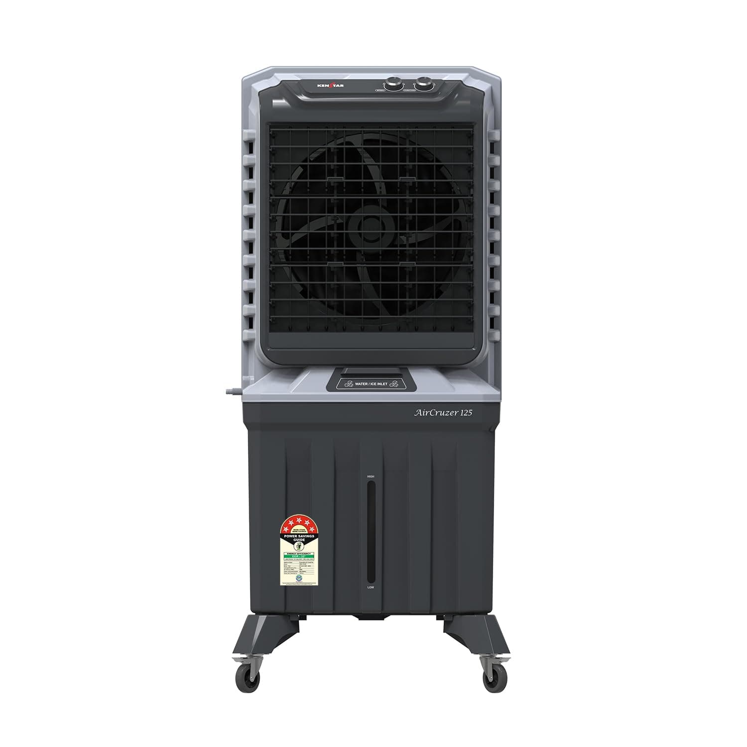 Kenstar AirCruzer 125L Desert Air Cooler|125L Tank|Honeycomb Cooling Pads|60 ft Air Throw|3-Speed Control |Water Level Indicator|5 Star BEE Rated|5-Ye...