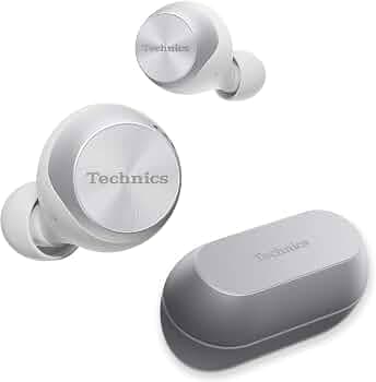 Technics True Wireless Earbuds | Bluetooth Earbuds | Dual Hybrid Technology, Hi-Fi Sound, Compact Design | Alexa Compatible |(EAH-AZ70W-S), Silver (Di...