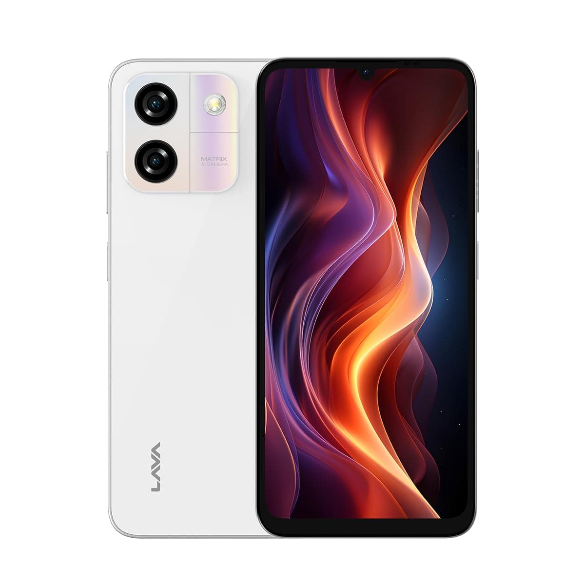 Lava Yuva Smart (Glossy White, 3 GB RAM, 64 GB Storage) | Biggest 6.75" HD+ Display | 13MP AI Dual Rear Camera | 5000 mAh Battery | Secure Face Unlock...