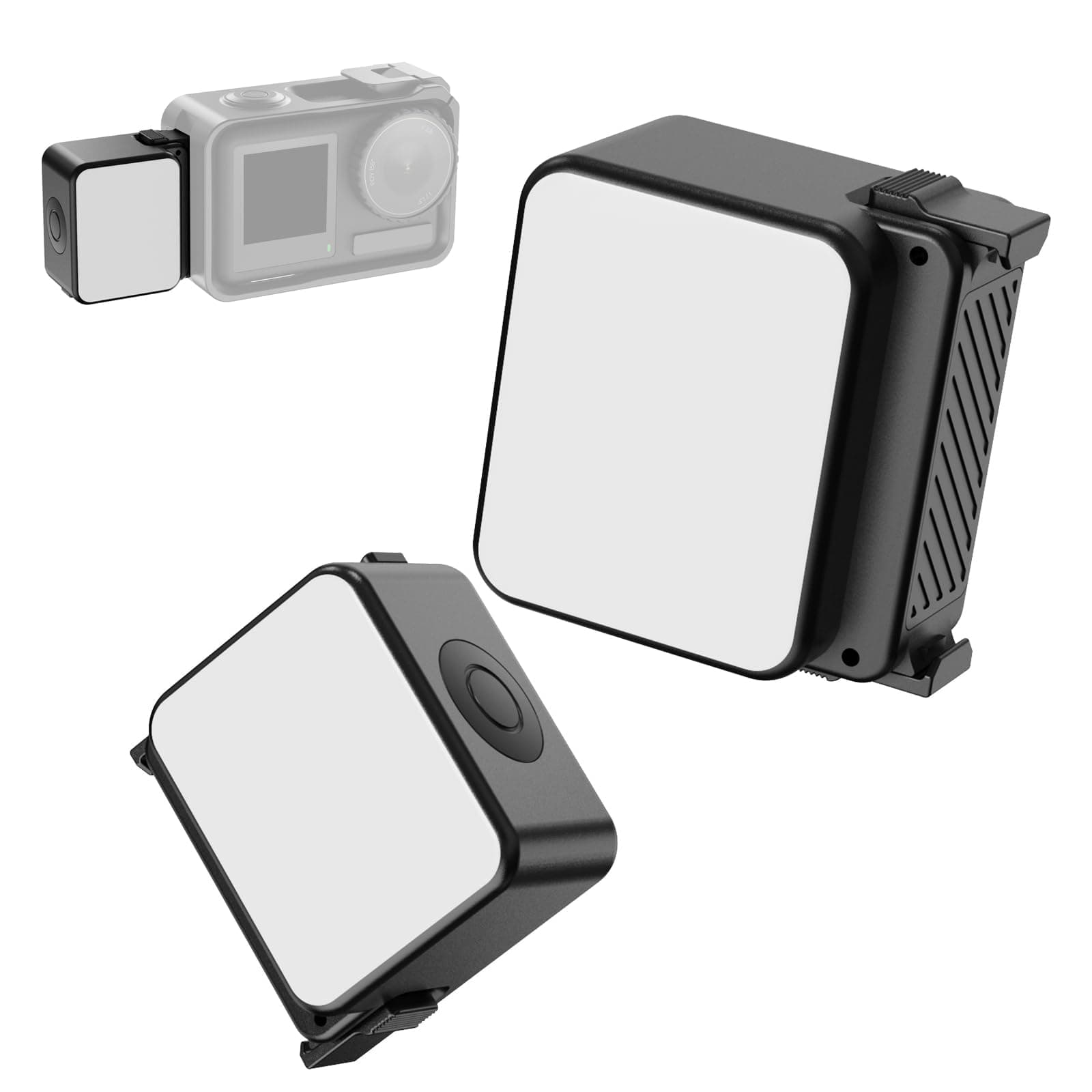 ULANZI LM18 Vlogging Light Mini LED Action Camera Video Light Magnetic Photography Fill Lighting for DJI Osmo Action 3/4 Camera Cage Accessories and U...