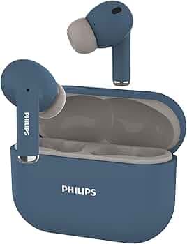 PHILIPS Audio TAT1169BL/94 True Wireless in Ear Earbuds with Pocket Sized Charging Case, Play Time Upto 55Hrs, 12mm Dynamic Drivers, Inbuilt Mic, IPX4...