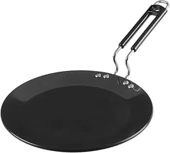 Vinod Hard Anodized Aluminum Ceramic Induction Friendly Tawa - 25 Cm (Black), (VNE_IHART-25_BLK)