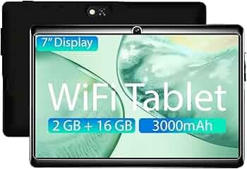 IKALL N7 Pro - 7inch WiFi Tablet, 2GB RAM 16GB Storage, 2MP Rear Camera, Android 8.0, Quad-Core Processor & 3000mAh Battery (Black)