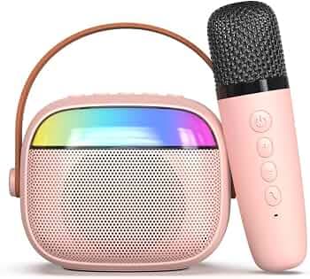 pTron Newly Launched Fusion Smart 10W Mini Bluetooth Speaker with Wireless Karaoke Mic, 10Hrs Playtime, RGB Lights, Voice Effects, Multi-Play Modes BT...