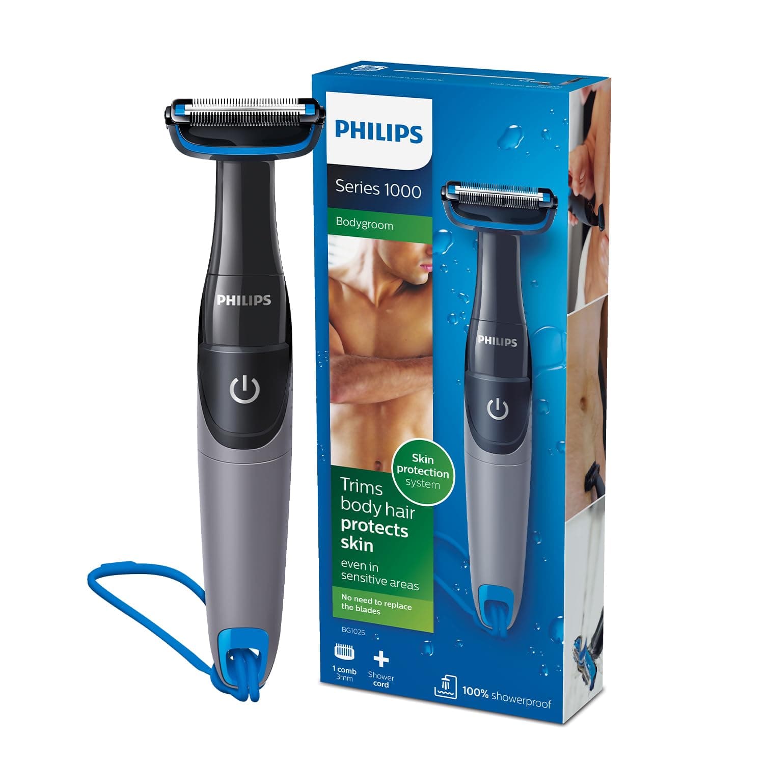 Philips BG1025/15 Showerproof Body Groomer for Men
