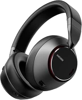 AeyLight SY-ANC899-BT Hybrid Active Noise Cancelling Headphones, HiFi Stereo Sound, Deep Bass, Over-Ear with Microphone - Bluetooth Wireless (White)