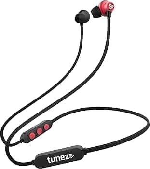 tunez Rhythm R30 in Ear Wireless Bluetooth Neckband Earphone with 10mm Drivers, Bluetooth Version V5.0,24 Hours Play Time,IPX5, Fast Charging, Magneti...
