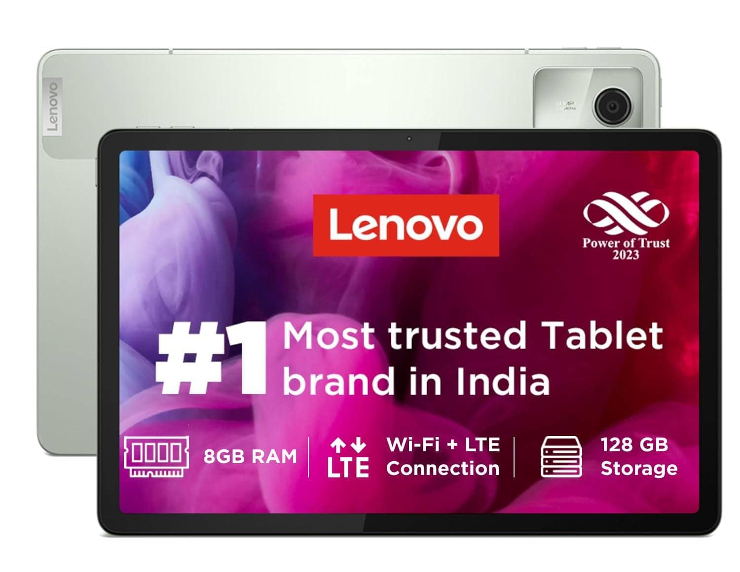 Lenovo Tab M11 | LTE (4G) + Wi-Fi | 8 GB RAM, 128 GB ROM|11 Inch Screen| 90 Hz, 72% NTSC, FHD Display| Quad Speakers with Dolby Atmos|Octa-Core Proces...