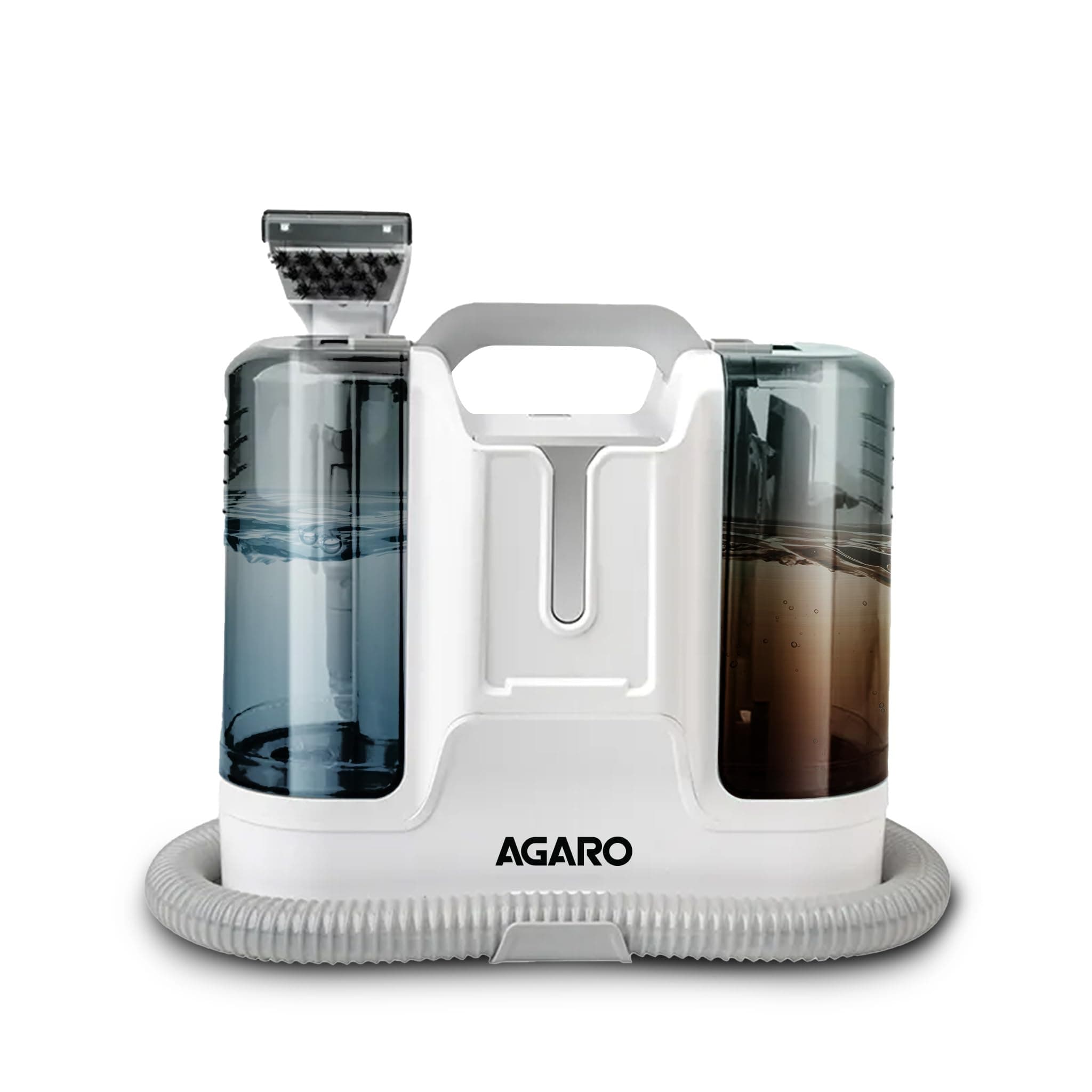 AGARO Crest Portable Spot Cleaner, Super Suction Cleaning Machine, Stain Remover, Multi-Purpose Portable Carpet and Upholstery Cleaner, with Replacement Heads, Pet Stain Vacuum, White