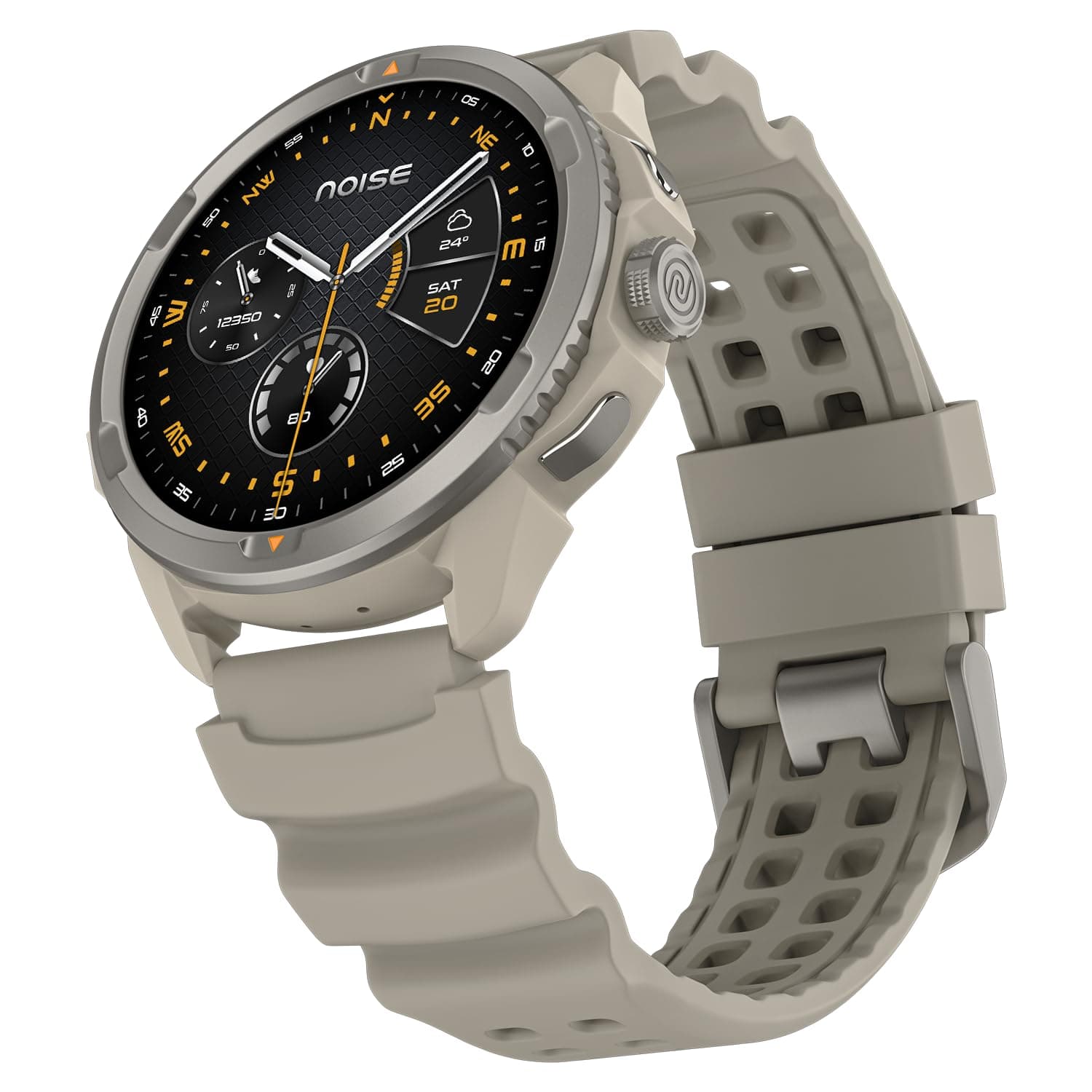Noise Endeavour Pro Outdoor Rugged Military Smart Watch, Titanium Alloy Bezel, Dual-Band GPS, 164ft Water Resistance, 28 Days Battery on Standby, AI C...