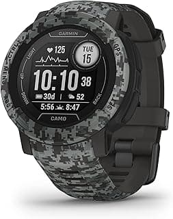 Garmin Instinct 2 Camo-Edition, Rugged Outdoor Watch with GPS, Built for All Elements, Multi-GNSS Support, Tracback Routing and More, Graphite camo