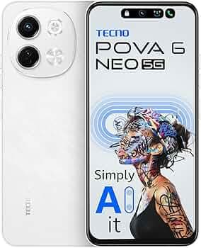 TECNO POVA 6 NEO (Aurora Cloud, 8GB+256GB)| Advanced AI Features | 108MP Ultra Clear AI Camera | D6300 Powerful Processor | 5 Year Lag Free Fluency | ...