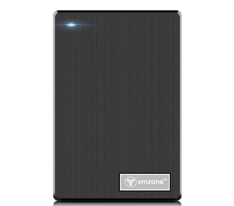 vmzone 2.5" USB 3.0 HDD Enclosure Case Cover for SATA SSD HDD - Support up to 8TB (Black)