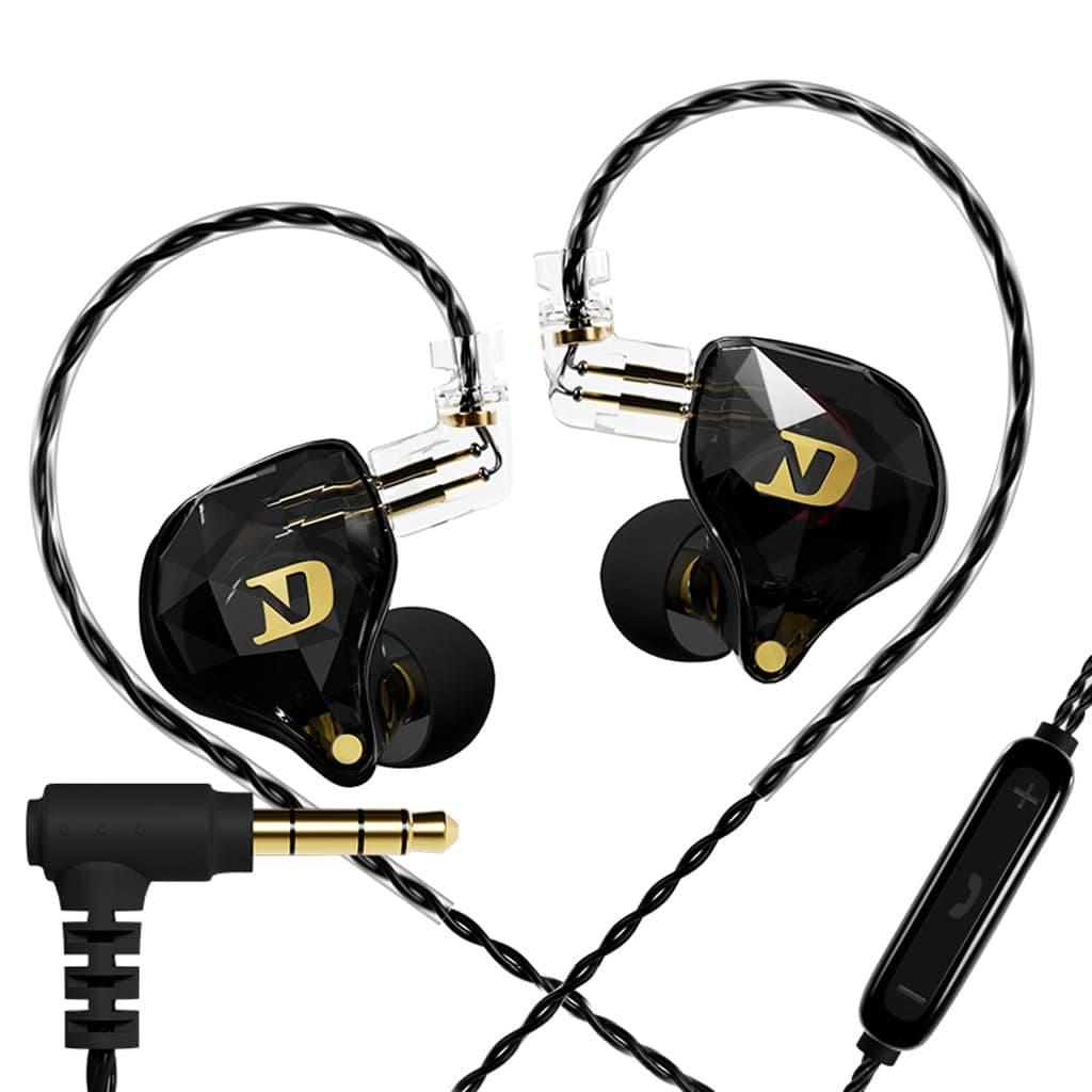 ND NX2 IEM Wired in-Ear Monitor, 10mm Dynamic Driver with Passive Noise Cancellation, 0.78mm 2 Pin OFC Detachable Cable, HiFi Sound for Audiophiles & ...