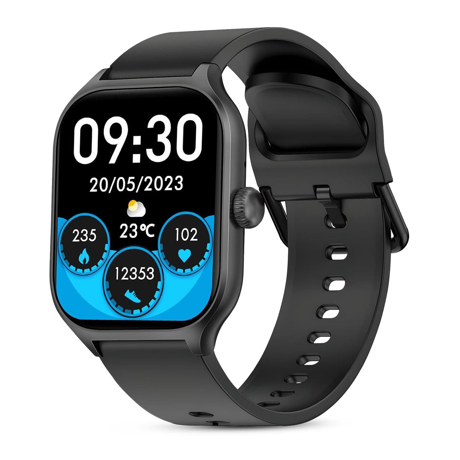 PunnkFunnk H9 Smart Watch 2.01" TFT Display, Bluetooth 5.0 with 100+ Sports Mode, Heart Rate & Blood Oxygen Monitor, Call & Message Reminders Compatib...