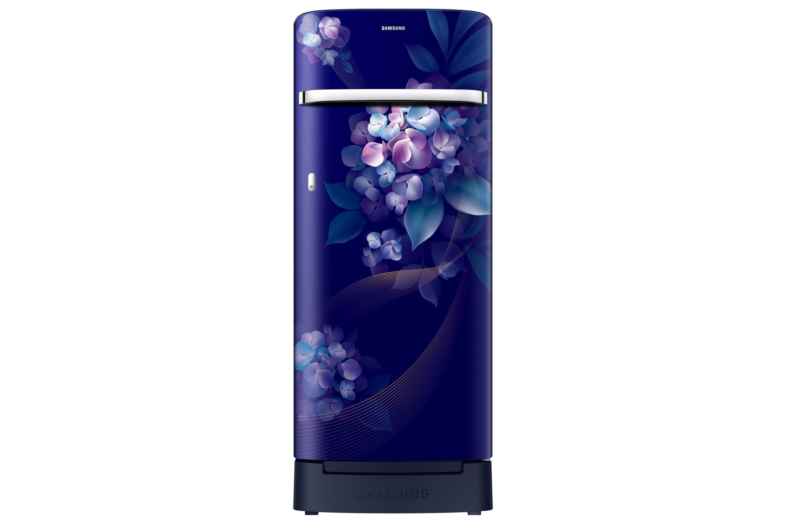 Samsung 215 L, 4 Star, Digital Inverter, Direct-Cool Single Door Refrigerator (RR23H2H34HS/HL, Hydrangea Blue, Base Stand ...
