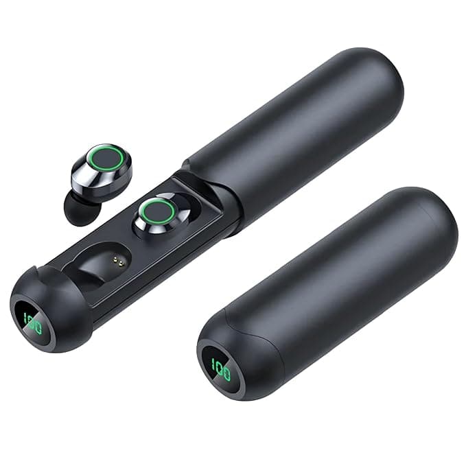 VEHOP BQ40 Pull Out Design TWS Wireless Earphones, 30 Hrs Playtime with Fast Charging, Bluetooth v5.4, 60Ms Low Latency Earbud for Gaming, IPX5 Sweat Resistance, 13mm Driver, Built-in Mic