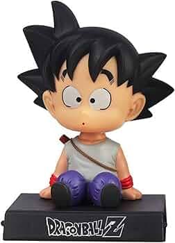 AUGEN Super Hero Goku DBZ Grey Action Figure Limited Edition DBZ Bobblehead with Mobile Holder for Car Dashboard, Office Desk & Study Table (Pack of 1...