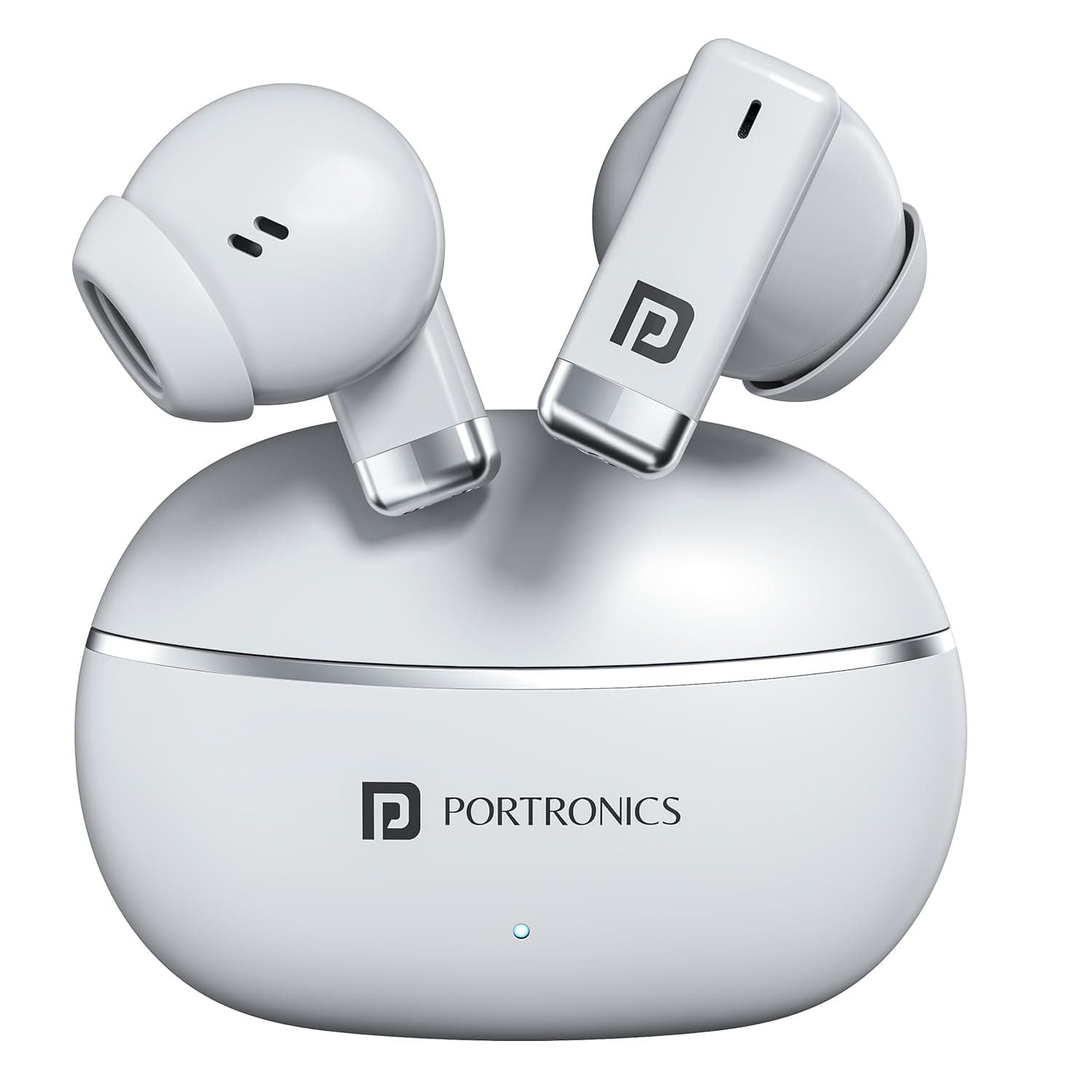 Portronics Twins one in Ear Earbuds with Deep Bass, Upto 30 Hours Playtime,13mm Dynamic Driver, Game/Music Mode, Bluetooth V6.0, Voice Assistant, Type...
