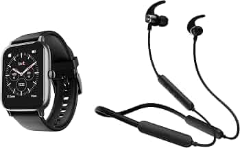 boAt Xtend Pro with Advanced Dedicated Bluetooth Calling Chip, Dial Pad & Rockerz 255 Pro+ in-Ear Bluetooth Neckband with Upto 40 Hours Playback, ASAP Charge, IPX7, Dual Pairing, BT v5.0, with Mic