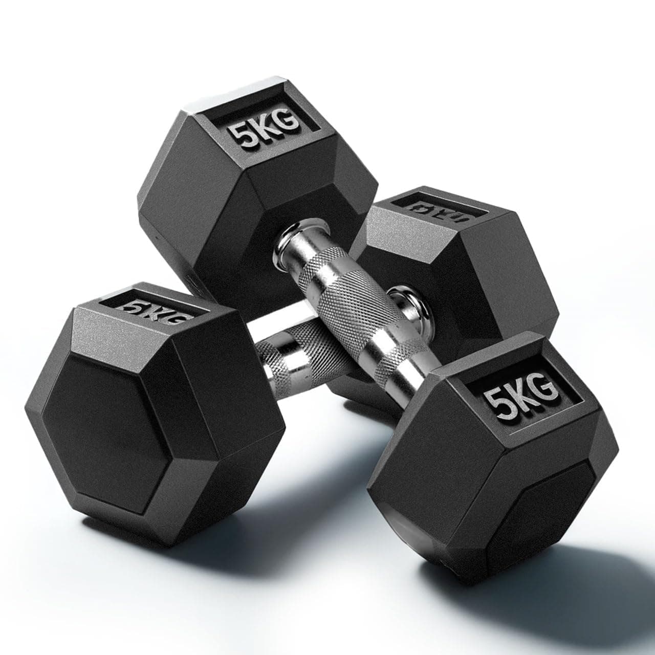 Slovic Dumbbells Set for Home Gym | 5kg Dumbbells Set of 2 | Fitness Gym Dumbbell set for Home Workout | Anti Skid rubber Dumbbell set | Weights for Workout