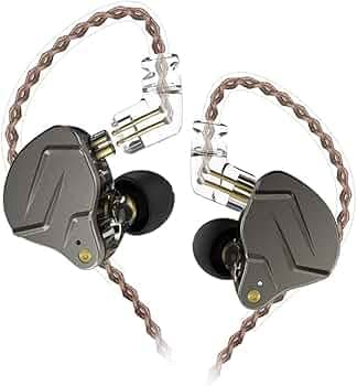 Yinyoo KZ ZSN Pro In-Ear Stereo Sound Hybrid Balanced Armature Earbuds Dynamic Dual Driver 1DD 1BA Deep Bass Earphones (Grey)