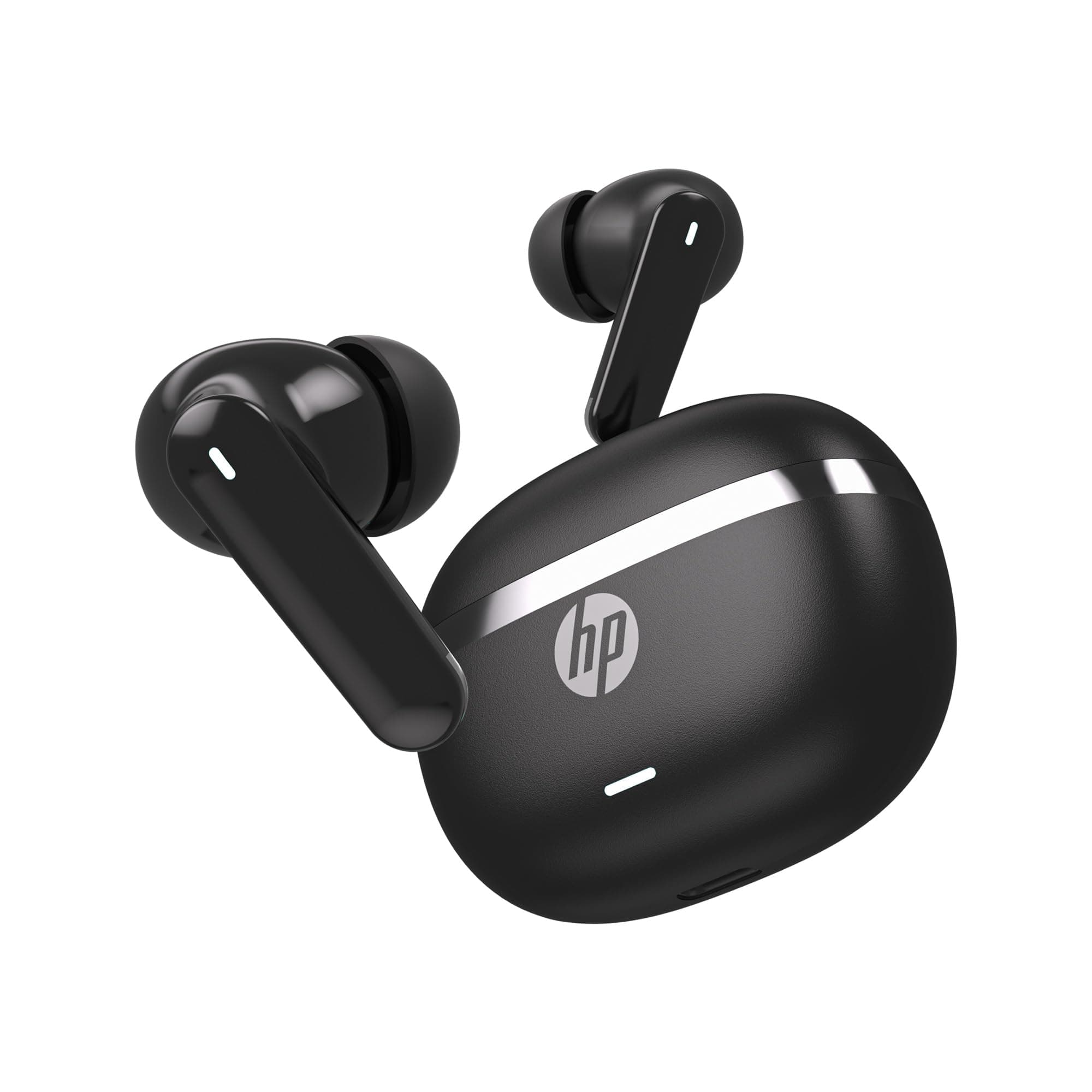 HP H160 Wireless Earbuds; Upto 40 Hours Playtime; Fast Charge; Water-Resistant; 4 Mic; Compatible with Tablets, Smartphones, PCs, and Other Devices wi...