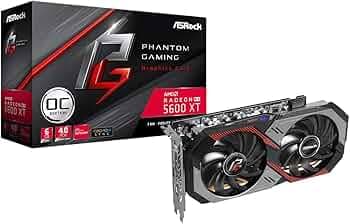 ASRock AMD Radeon RX5600XT Graphics Board GDDR6 6GB Phamtom Gaming Series RX 5600XT PG D2 6G OC