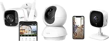TP-Link Tapo 3MP 1296p High Definition Outdoor CCTV Security Wi-Fi Smart Camera White & Tapo 360 3MP (2304 1296) Ultra-High-Definition Video Pan & Ta...