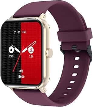 (Refurbished) GIZMORE GizFit 910 Ultra BT Calling Smartwatch with 1.69" HD Display| Split Screen 60+ Sports Mode Smartwatch (Burgundy)