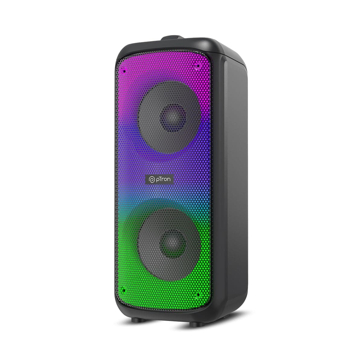 pTron Fusion Beats 48W Bluetooth Party Speaker w/Immersive Sound, Dual 4 inch Neo Drivers, Rhythmic RGB Lights, 6Hrs Playtime, BT5.3/Aux/TF Card/USB P...