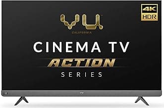 Vu 164cm (65inches) Cinema TV Action Series 4K Ultra HD LED Smart Android TV 65LX (Black) (2021 Model) I With 100 watt Front Soundbar