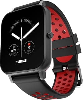 TAGG Verve Sense Smartwatch with 1.70'' Large Display, Real SPO2, and Real-Time Heart Rate Tracking, 7 Days Battery Backup, IPX67 Waterproof | Red Bla