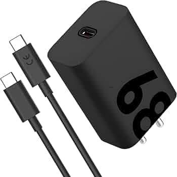 Motorola 68W Turbo Charger with 1M Type C Cable for Motorola G85/G45/G35/G64/Edge 50 Neo/50 Ultra/50 Fusion/50 Pro/40 Neo/Moto e13/e40/Razr 50 Ultra/T...