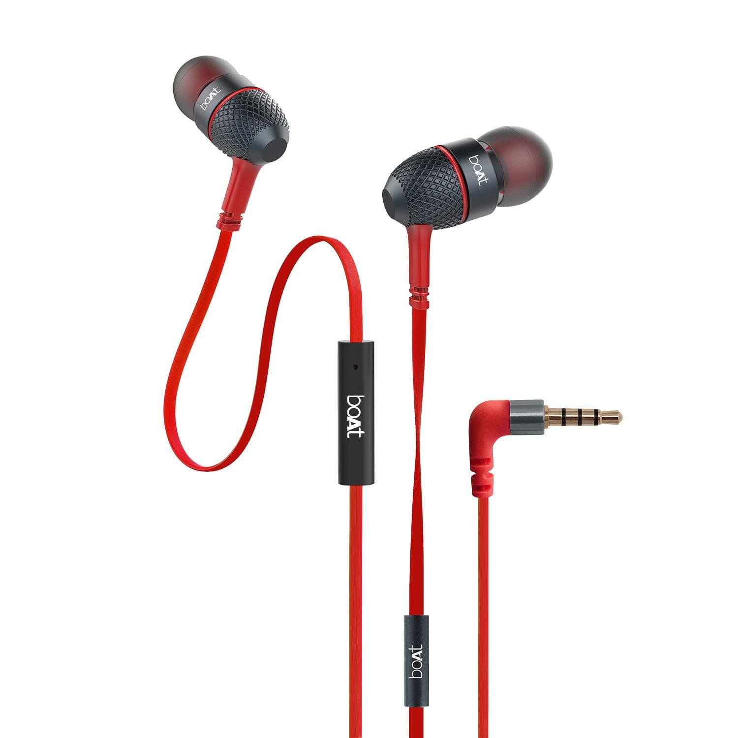 boAt Bassheads 225 in Ear Wired Earphones with Mic(Red)