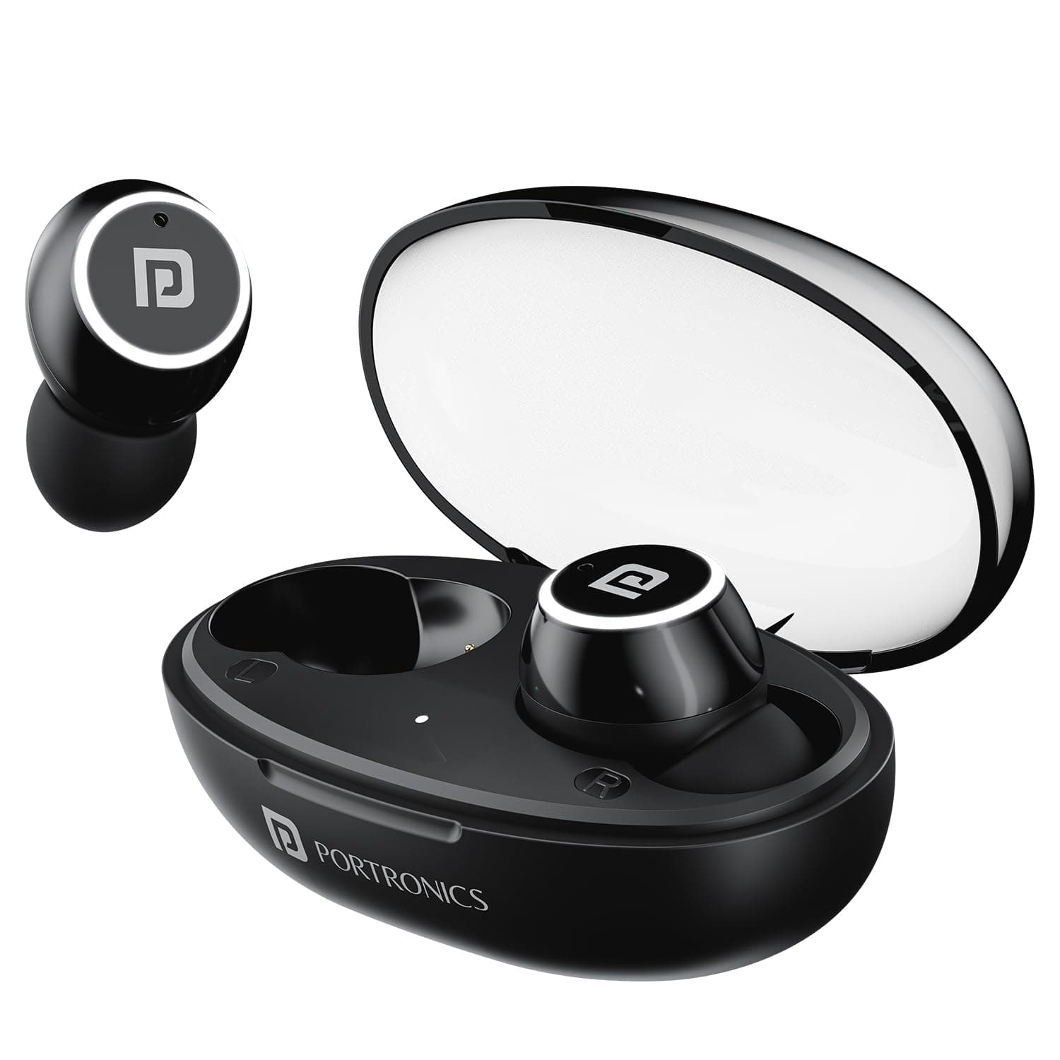 Portronics Harmonics Twins S13 in Ear True Wireless Earbuds with Mic, 24H Playtime, Game/Music Mode, Touch Control, 8mm Driver, Bluetooth 5.3v,IPX5 Wa...