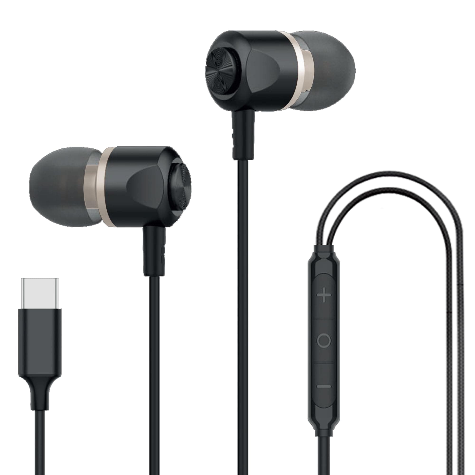 Kratos Tune V7 C Type Earphones Wired, Deep Bass Drivers Earphone, Inline Control Type c Headphones with Mic, Comfort Fit Type c Earphone with Volume ...
