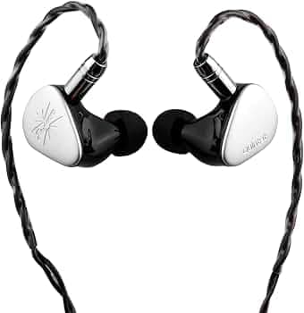 Linsoul Kiwi Ears Quintet in Ear Monitor, 1DD + 2BA + 1 Planar + 1 PZT Hybrid Driver Earphone, with Detachable Silver-Plated OFC Cable, Metal Faceplat...