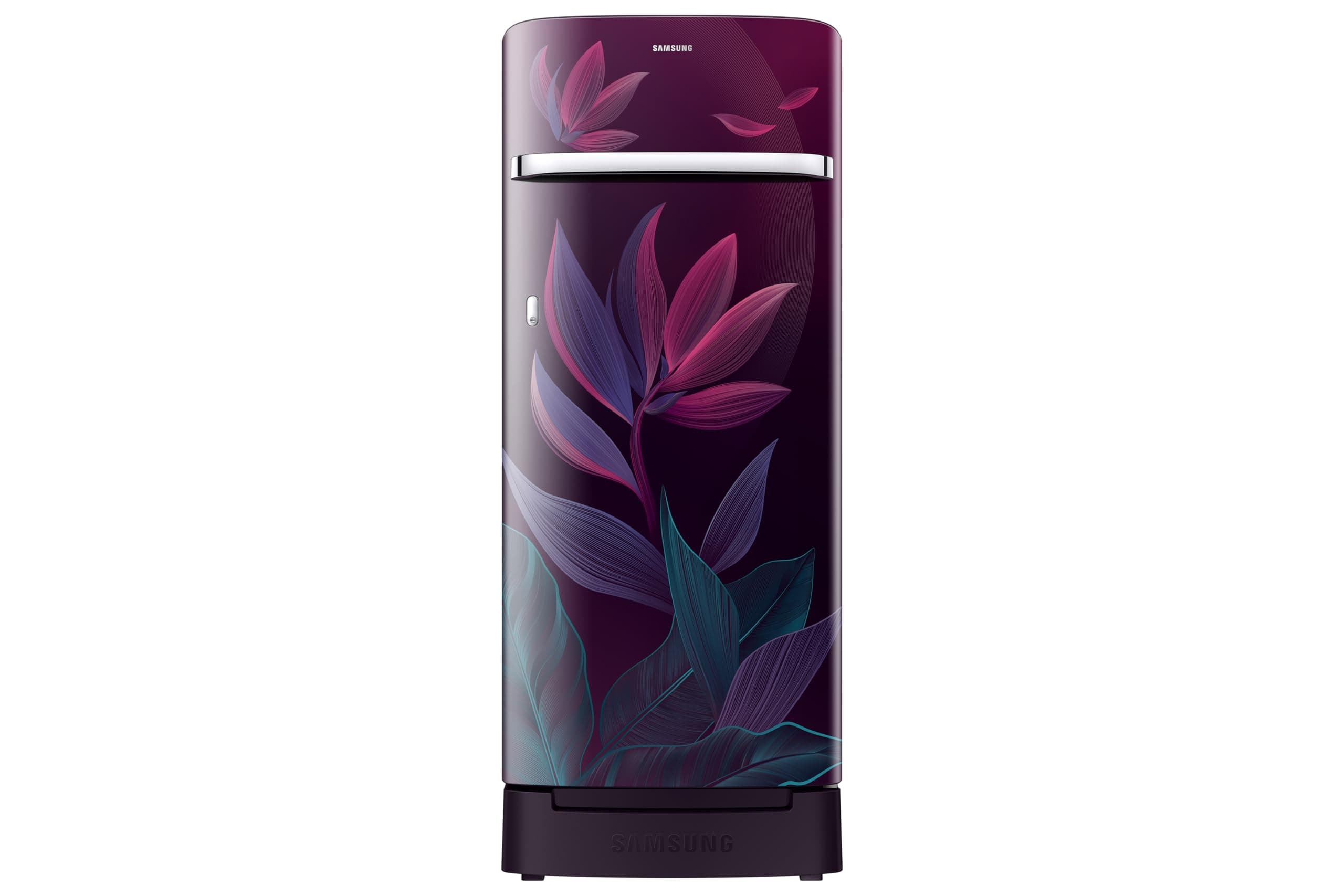Samsung 215 L, 5 Star, Digital Inverter, Direct-Cool Single Door Refrigerator (RR23H2H359R/HL, Paradise Bloom Red, Base St...