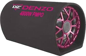 DENZO DZ-801 8 Inch D-Shaped Super Active Bass Tube Subwoofer Enclosure for Car with Inbuilt Imported Amplifier Plug & Play Powerful Audio and Bass 48...