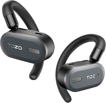 TOZO Open Buds Lightweight True Wireless Earbuds with Multi-Angle Adjustment, Bluetooth 5.3 Headphones with Open Ear Dual-Axis Design for Long-lasting...