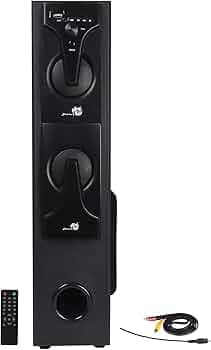 BLACK BEE BBTS-3100 60W Bluetooth Tower Speaker Wooden Cabinet 5.25" Subwoofer Echo Sound Control Full Control Remote Led Display USB FM Party Speaker...