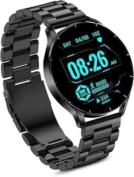 PunnkFunnk Metal Chain Active 2 Max Bluetooth Calling Smartwatch 1.3" Amoled Display 360 * 360 High Resolution 4.2 BT with, 100+ Sports Mode with IP68...