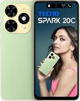 TECNO Spark 20C | Magic Skin Green, (16GB*+128GB) | 50MP Main Camera + 8MP Selfie | 90Hz Dot-in Display with Dynamic Port & Dual Speakers with DTS | 5...