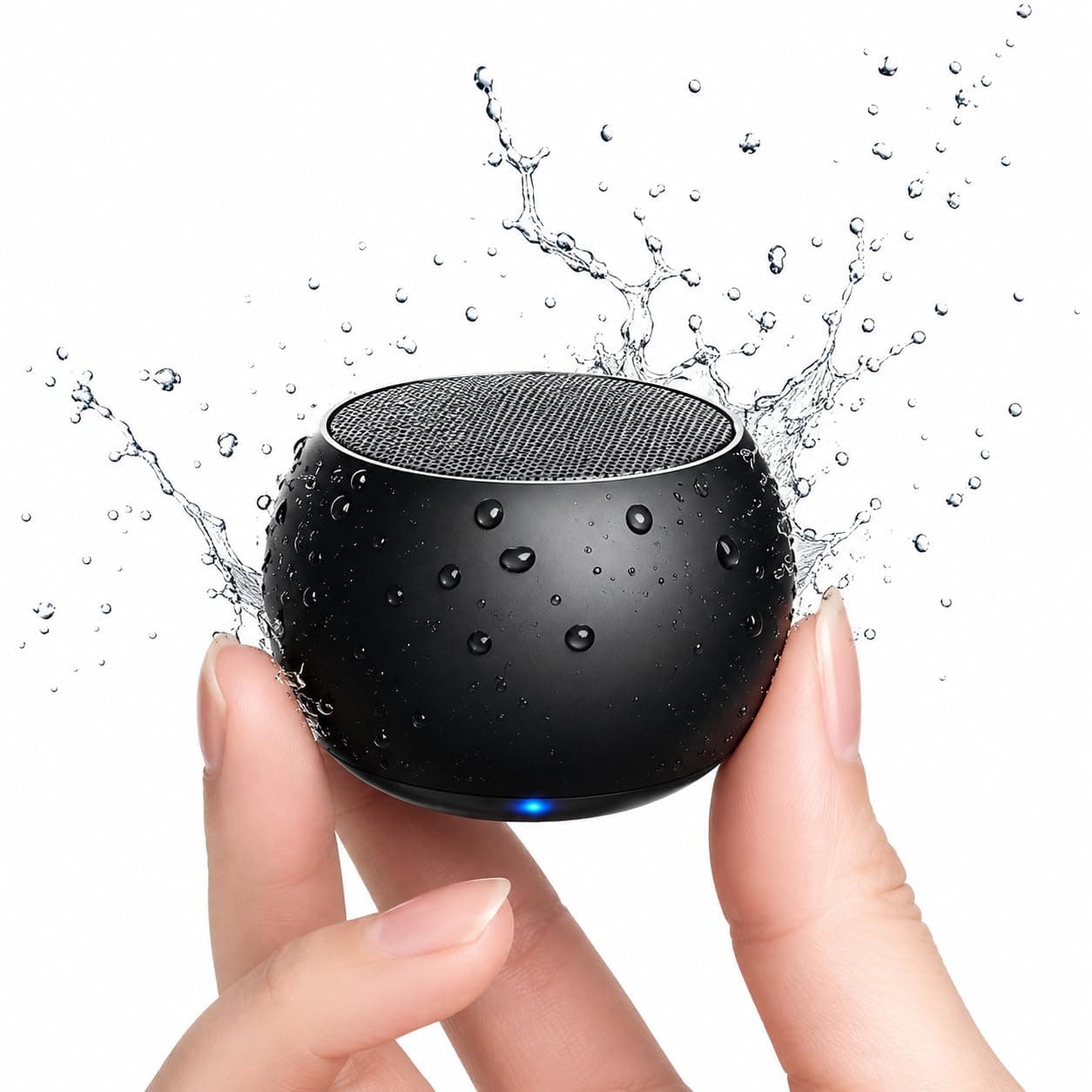 Mini Wireless Bluetooth Speaker with Heavy Metal Electroplating | Round Mini Speaker, Power Button Controlled, Long Battery Backup & Quick Charge Thun...