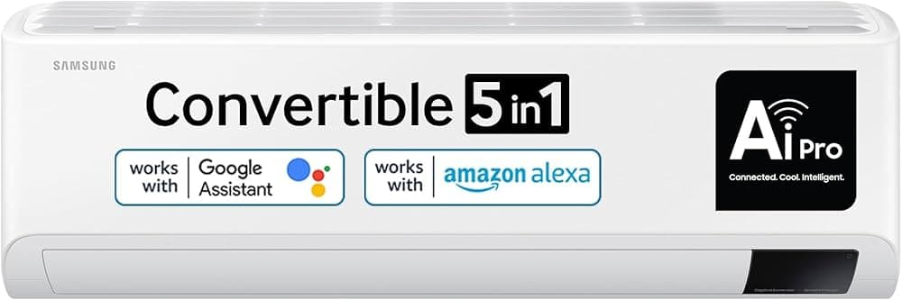 Samsung 1.5 Ton 3 Star Wi-fi Enabled, Inverter Split AC (Copper, Convertible 5-in-1 Cooling Mode, Anti-bacterial Filter, 2024 Model AR18CY3YAWK White)