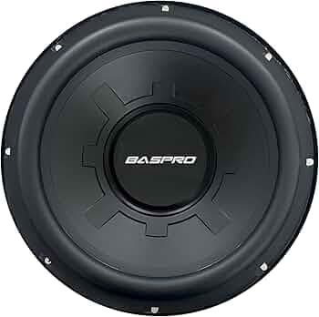 BASPRO SW-1002 10inch Subwoofer with 1100W MAX Power & 4ohm Impidance Matt Black Designish Cone for Automotive & Home Bass Systems