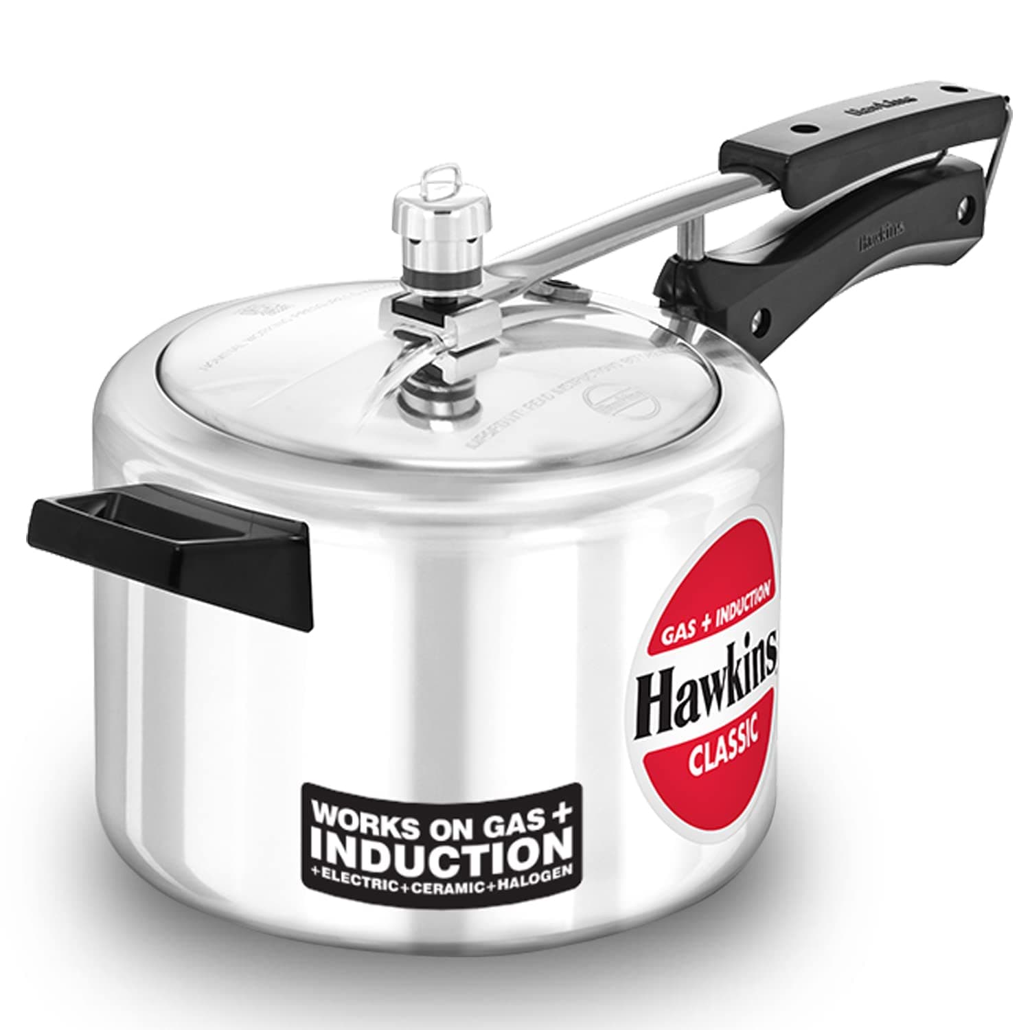 Hawkins Classic 4 Litre Pressure Cooker, Induction Cooker, Pan Cooker, Best Cooker, Silver (ICL40)