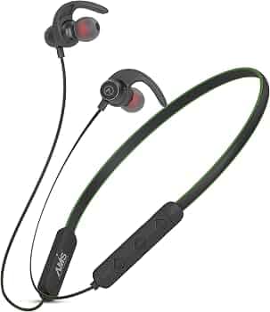 AMS Royal Series Sports Wireless Neckband Earphone with Extra Bass Upto 35 Hours Playtime, Sweat & IPX5 Water Resistance, (NB22, Green)